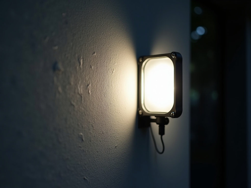Floodlight on wall — solar security lights