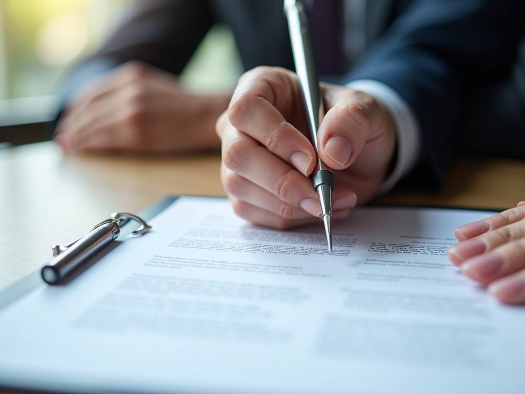 Hand signing paperwork — title loans texas