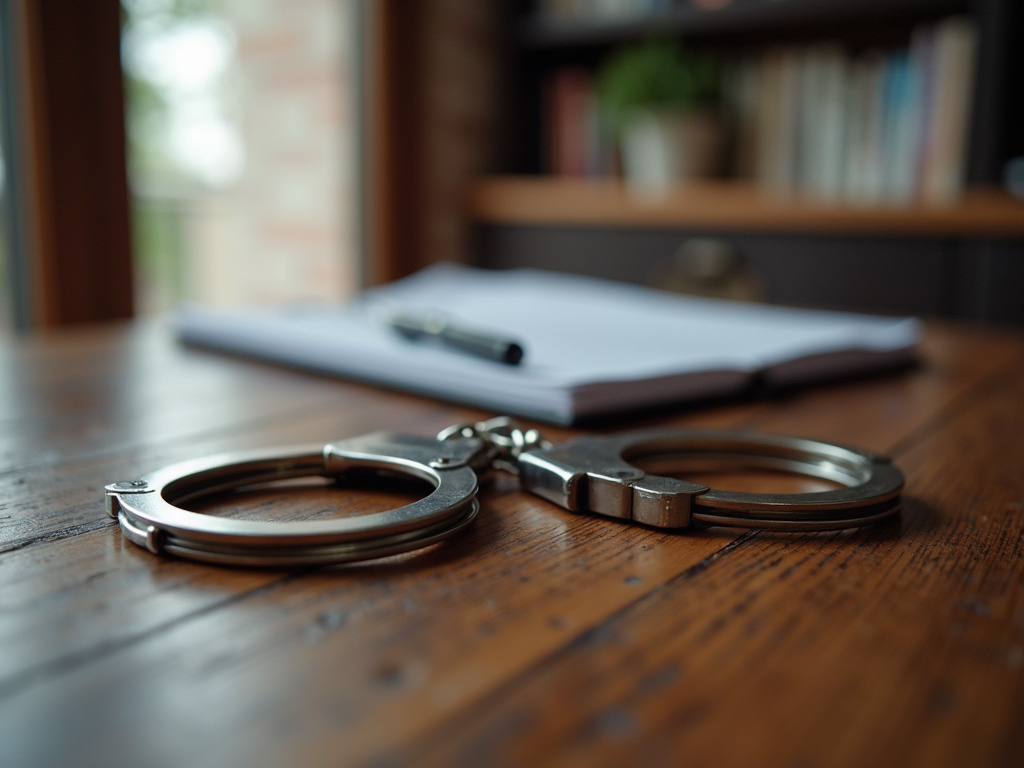 Handcuffs on table — DUI lawyer