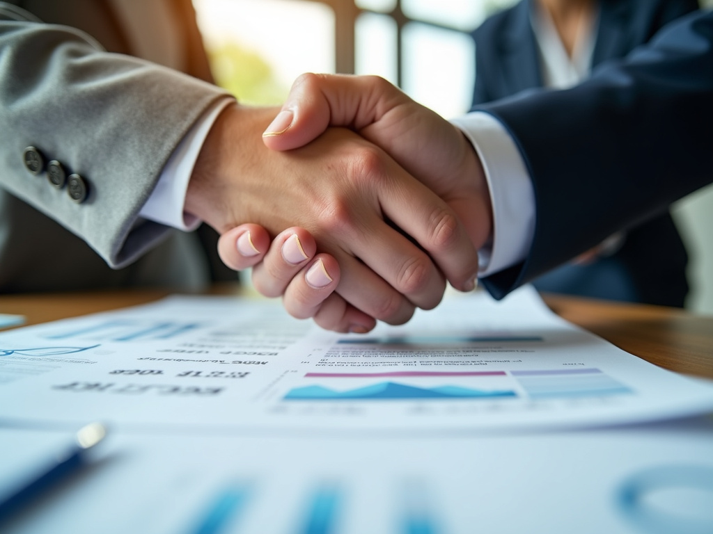 Handshake over paperwork — title loans michigan
