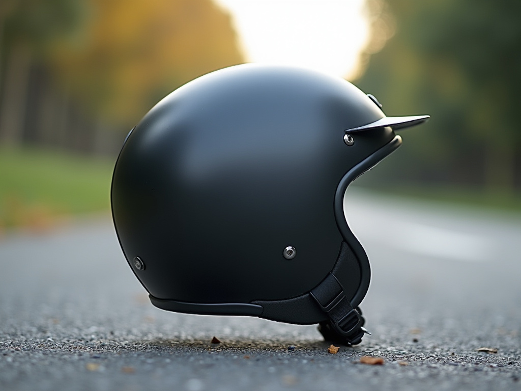 Helmet on pavement — los angeles motorcycle accident lawyer