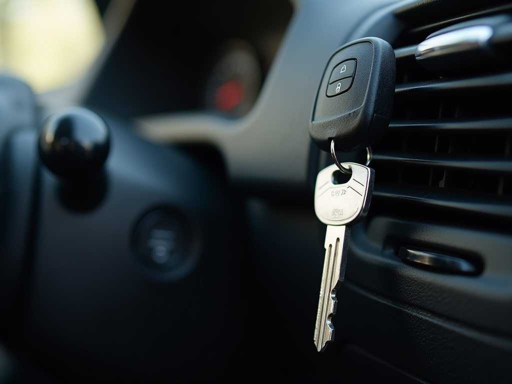 Keys on dashboard — title loans Woodway