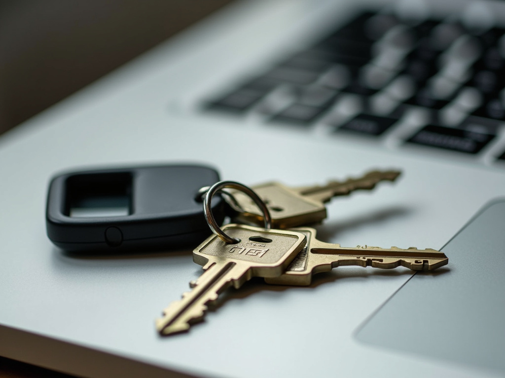 Keys on desk — title loans Hewitt