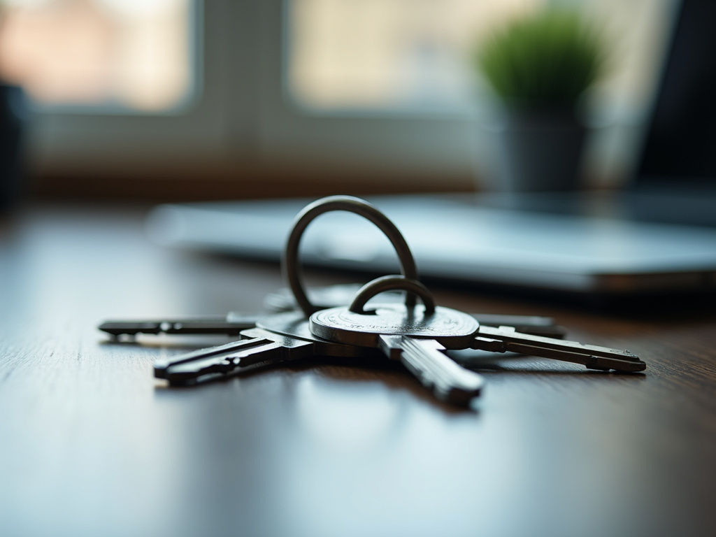 Keys on desk — title loans Hewitt