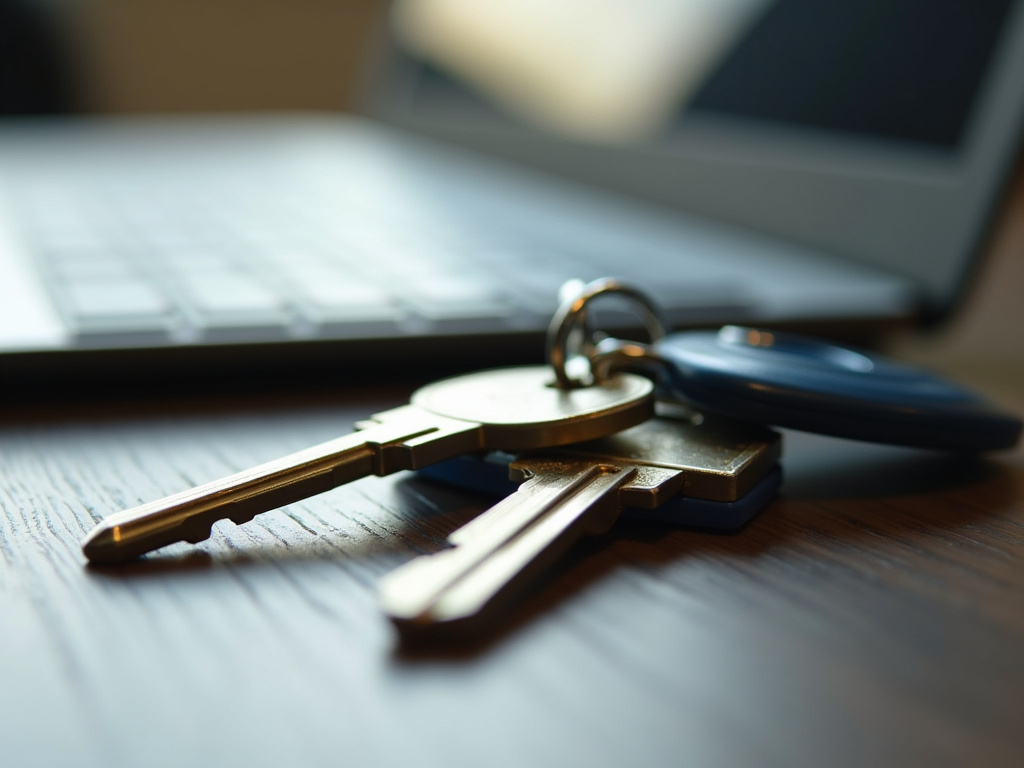 Keys on desk — title loans Hewitt