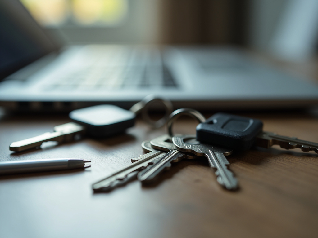 Keys on desk — title loans Hewitt