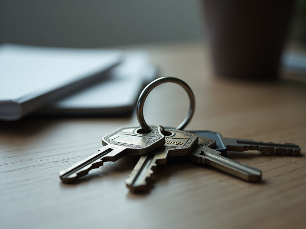 Keys on desk — title loans Hewitt