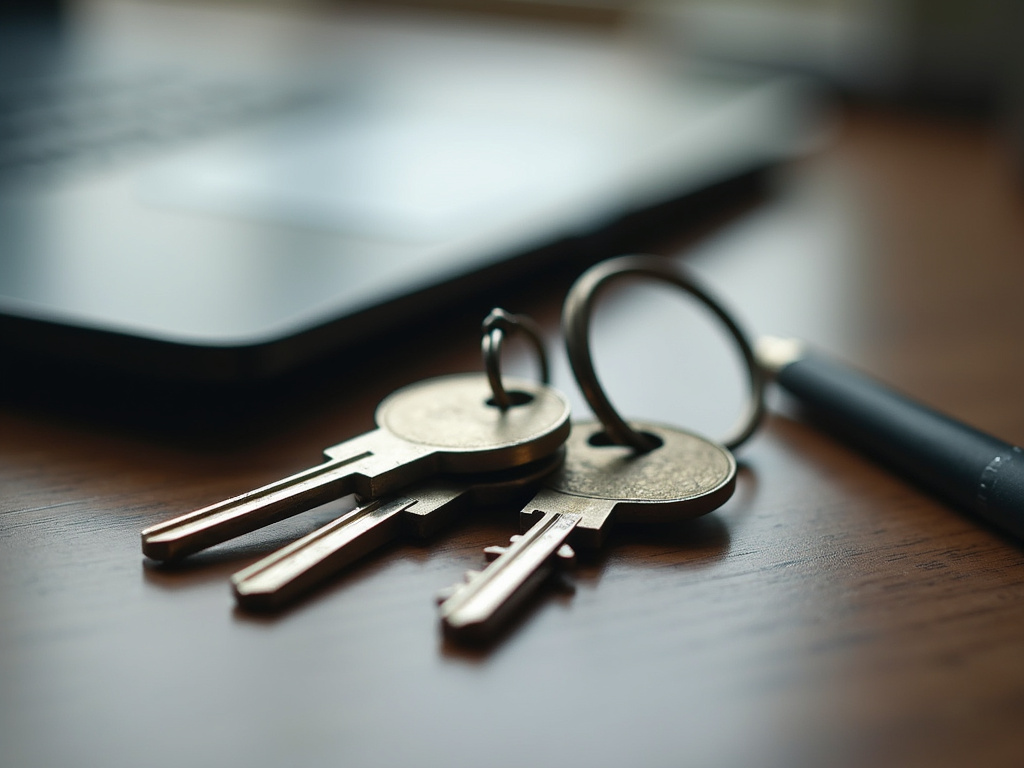 Keys on desk — title loans Hewitt