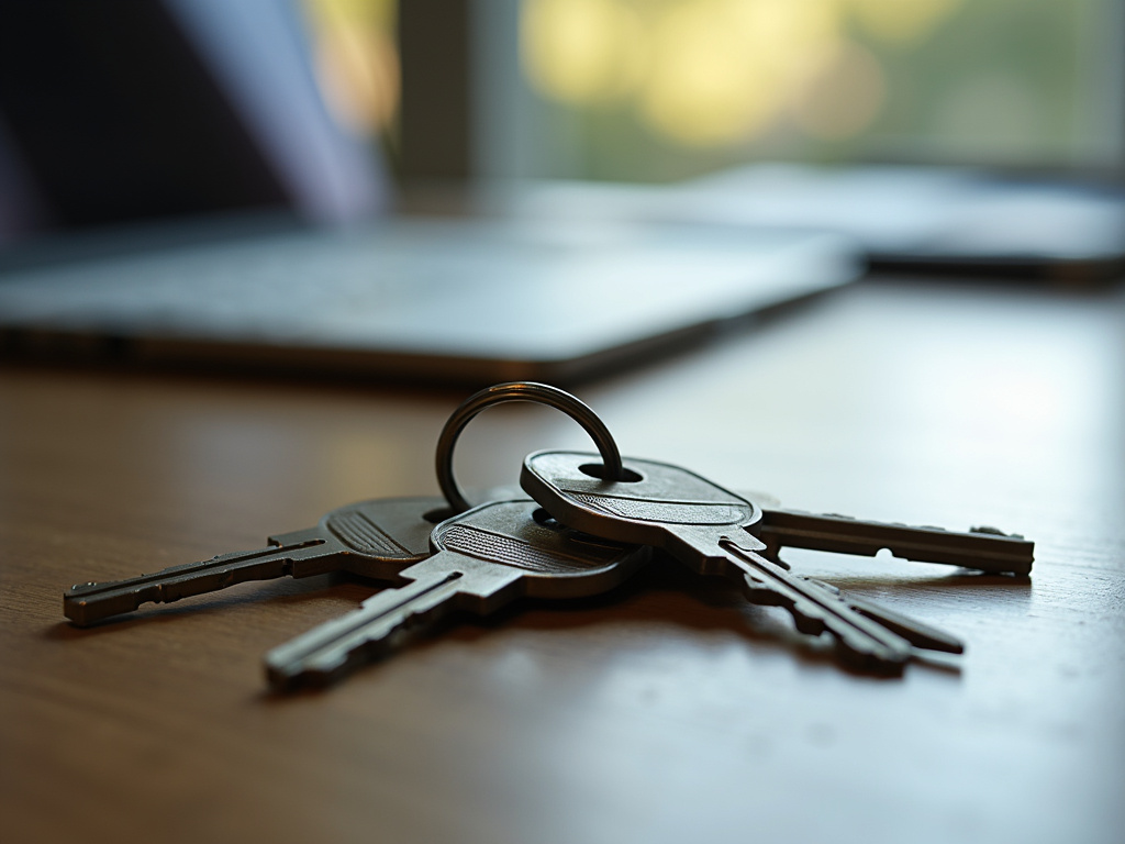 Keys on desk — title loans Hewitt