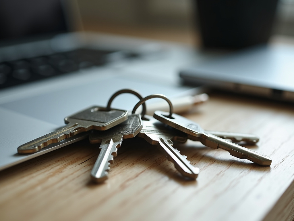 Keys on desk — title loans Hewitt
