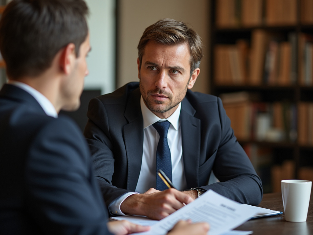 Lawyer with client — accident lawyer phoenix