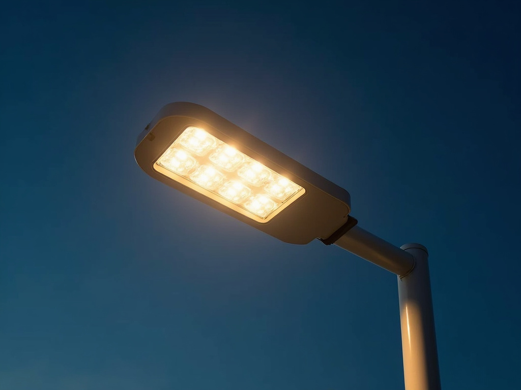 Led streetlight pole — bus station solar lighting
