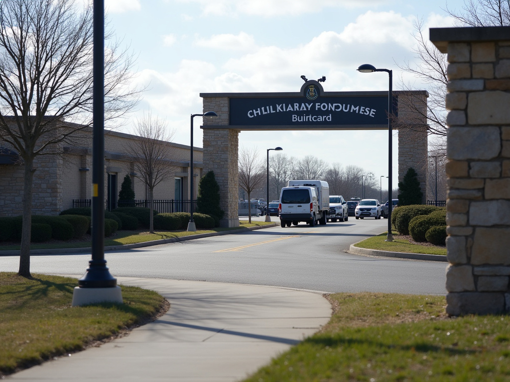 Military base entrance — solar lighting for military bases