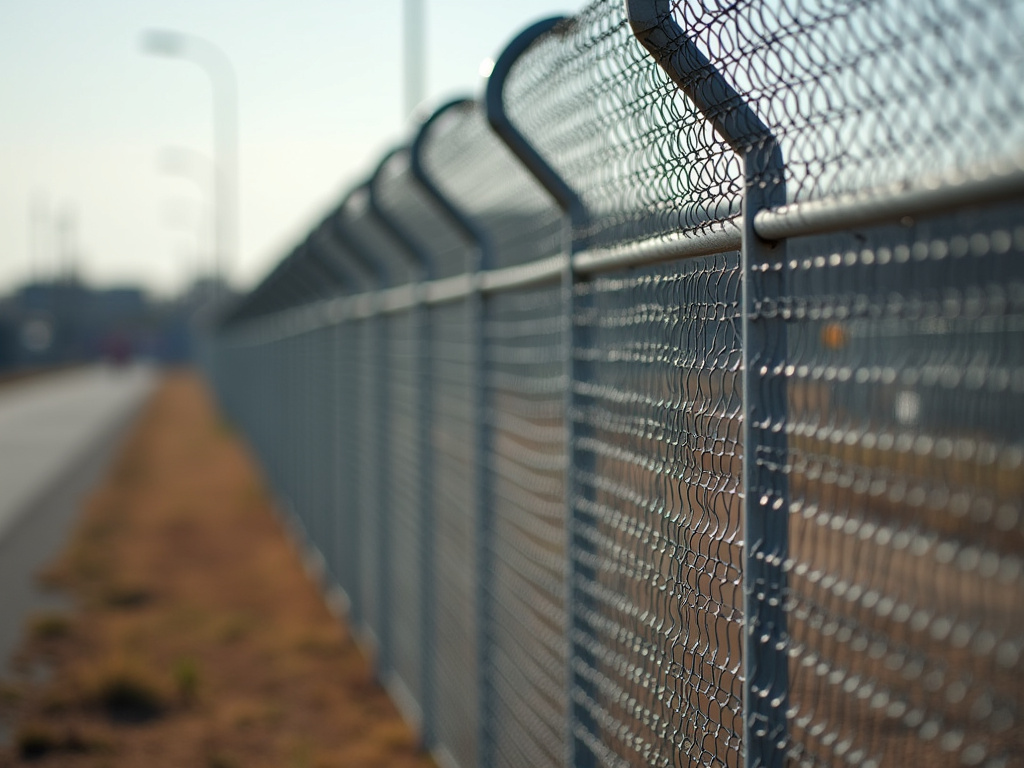 Military perimeter fence — solar lighting for military bases