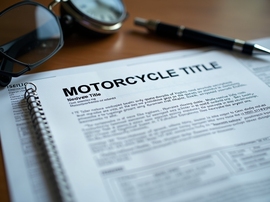 Motorcycle title document — motorcycle title loans Waco