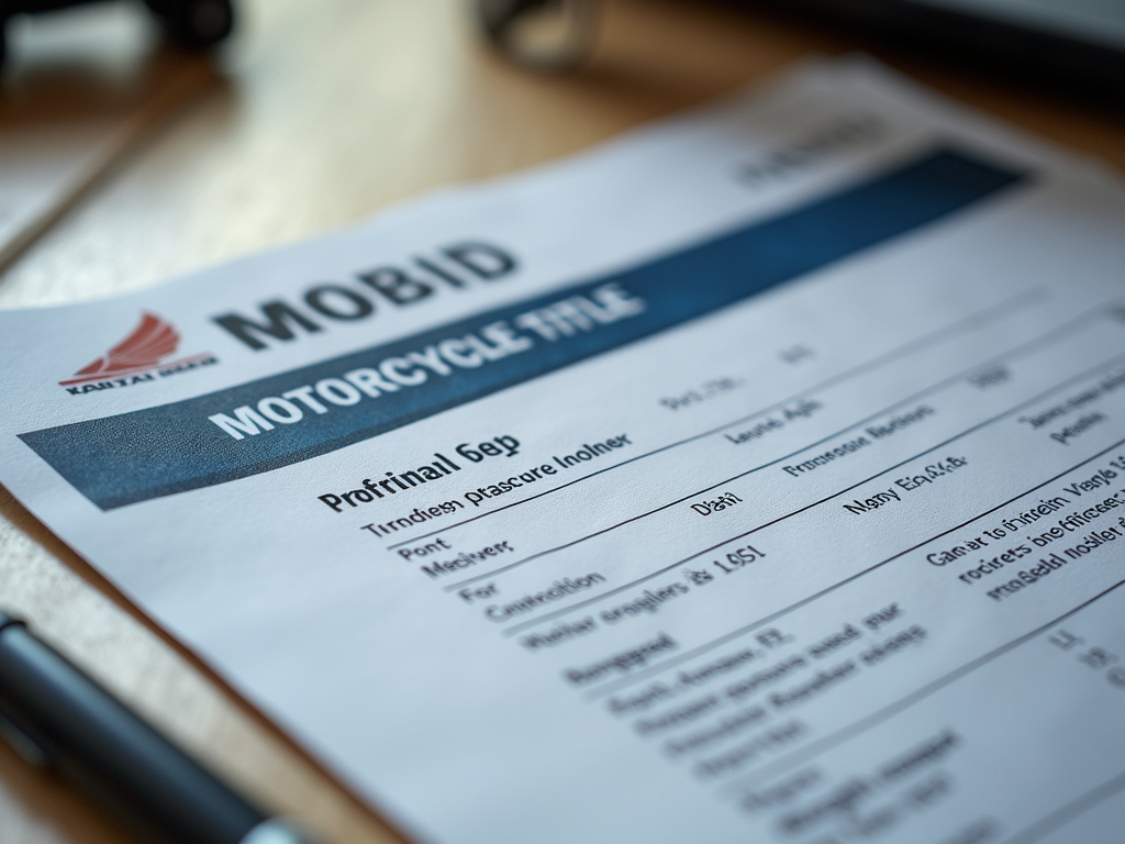 Motorcycle title document — motorcycle title loans Waco