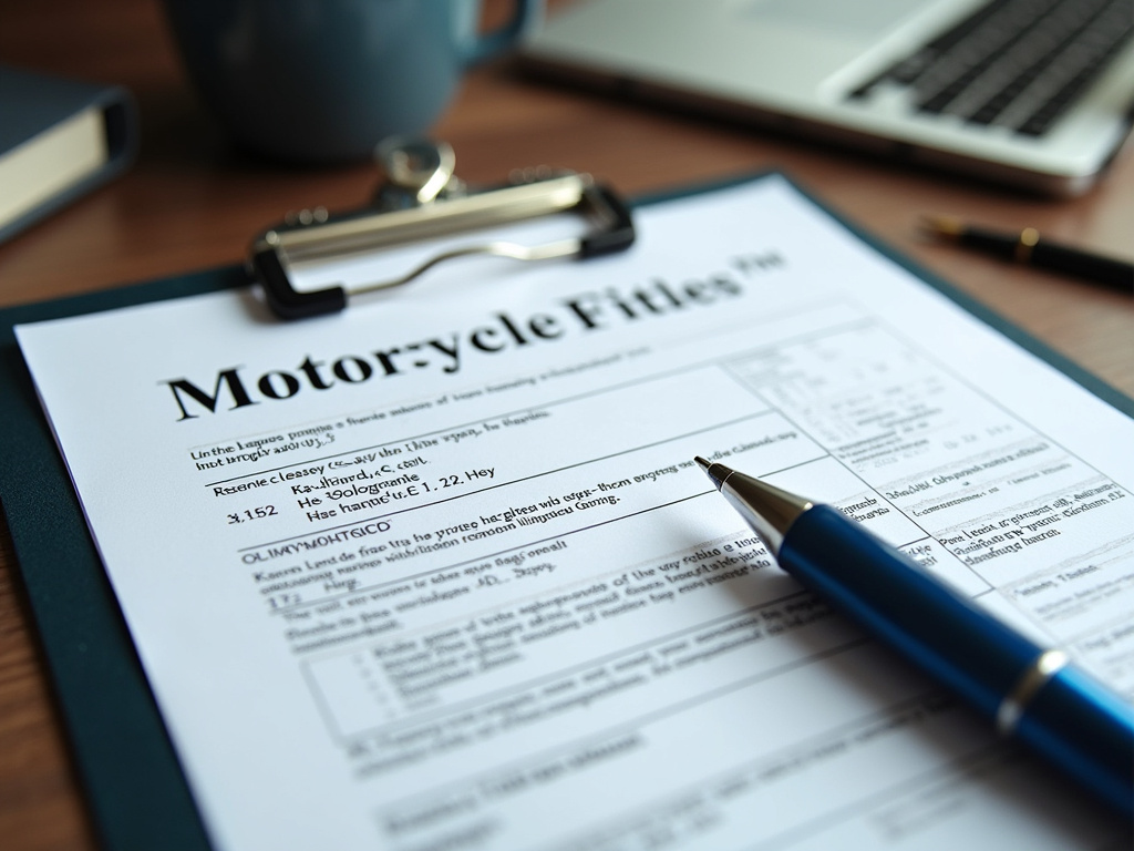 Motorcycle title document — motorcycle title loans Waco