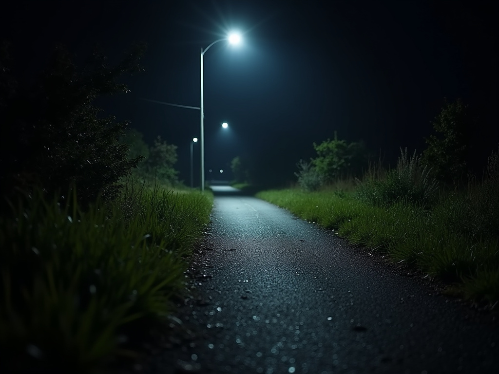 Night patrol path — solar lighting for military bases