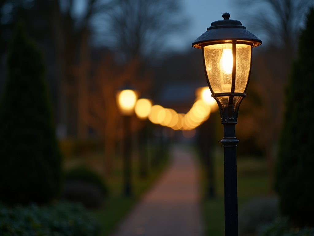 Outdoor pathway lamp — nexus smart solar lighting