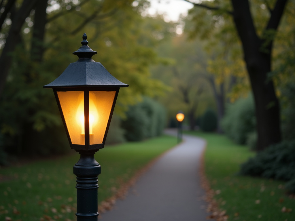 Park pathway lamp — municipal solar lighting