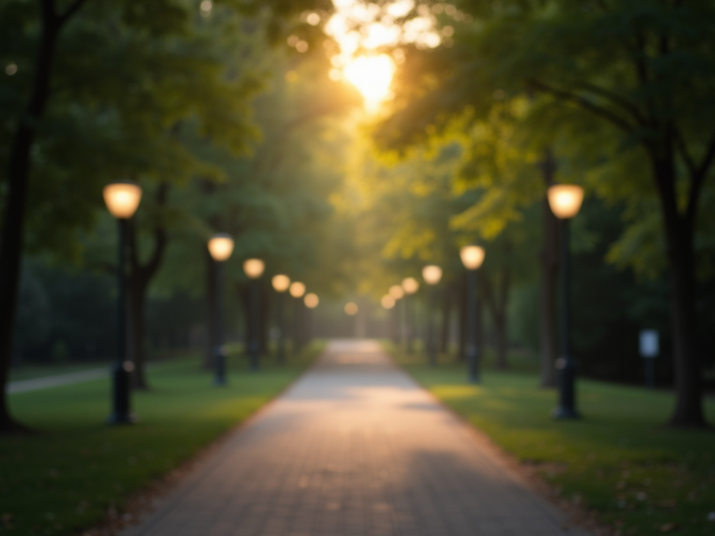 Park pathway light — municipal solar lighting
