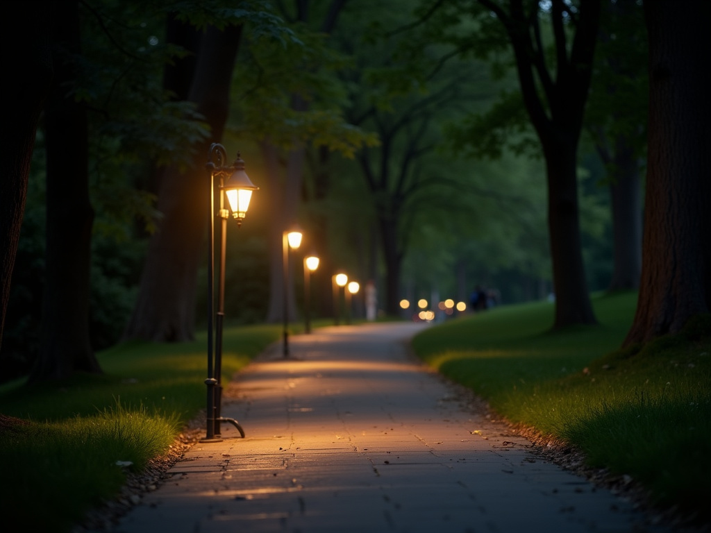 Park pathway lighting — municipal solar lighting