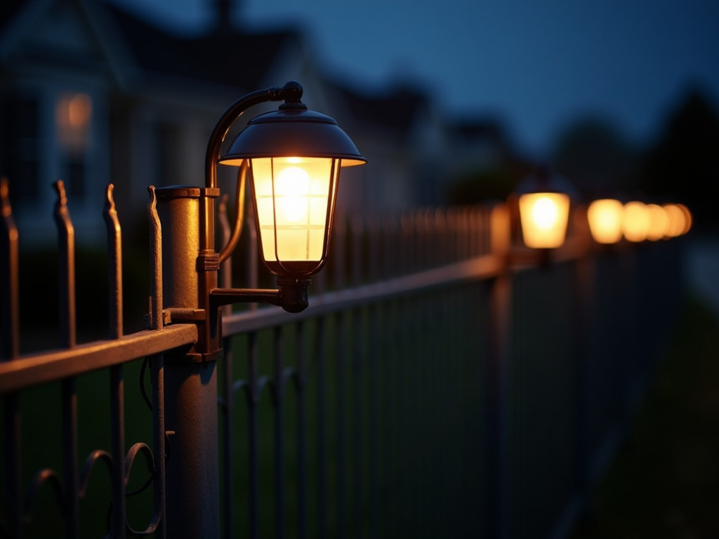 Perimeter fence lighting — solar lighting for military bases