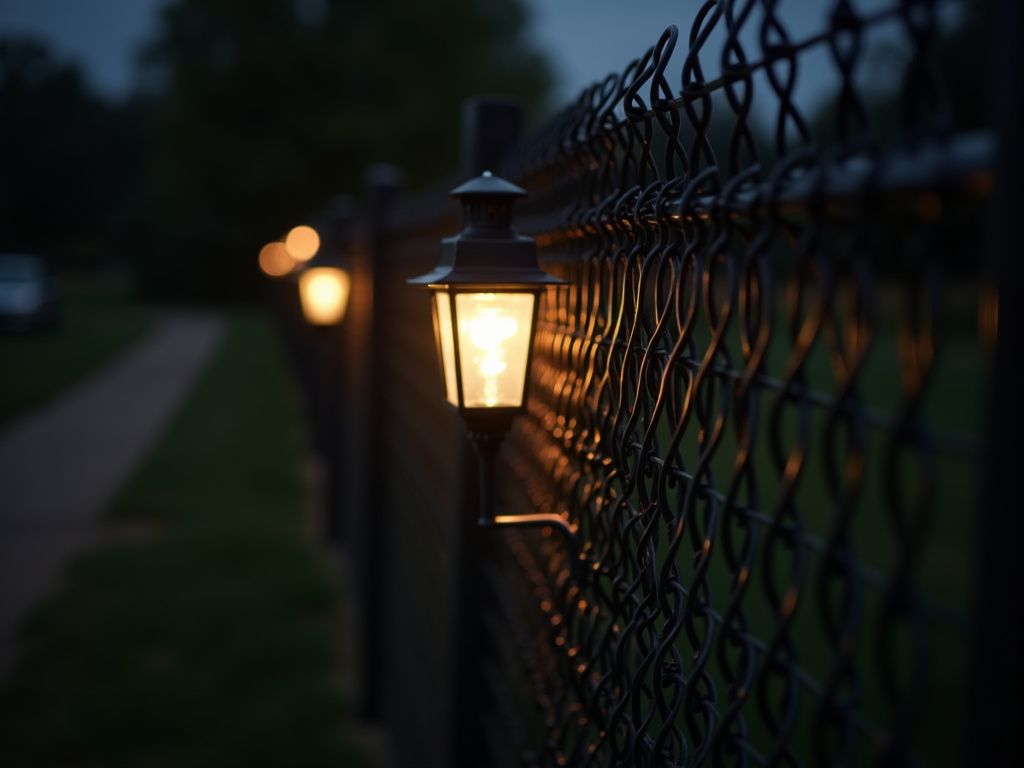 Perimeter fence lighting — solar lighting for military bases