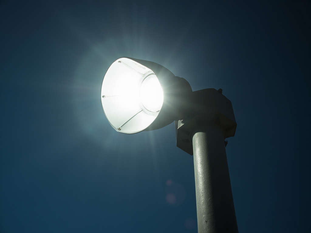 Perimeter floodlight — solar lighting for military bases