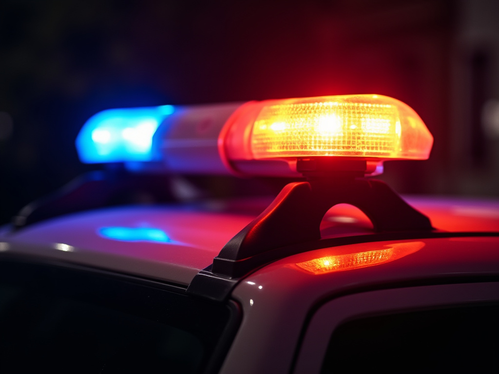 Police flashing lights — field sobriety test
