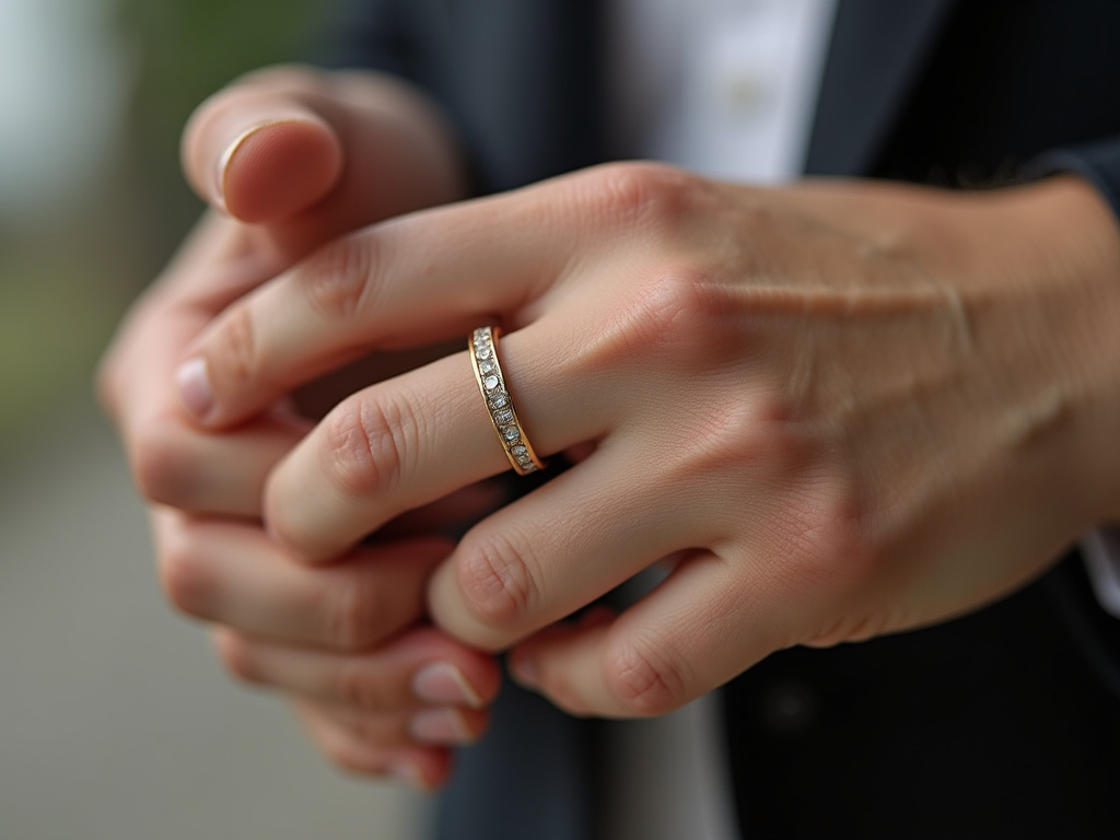 Ring on finger — emerald cut engagement rings