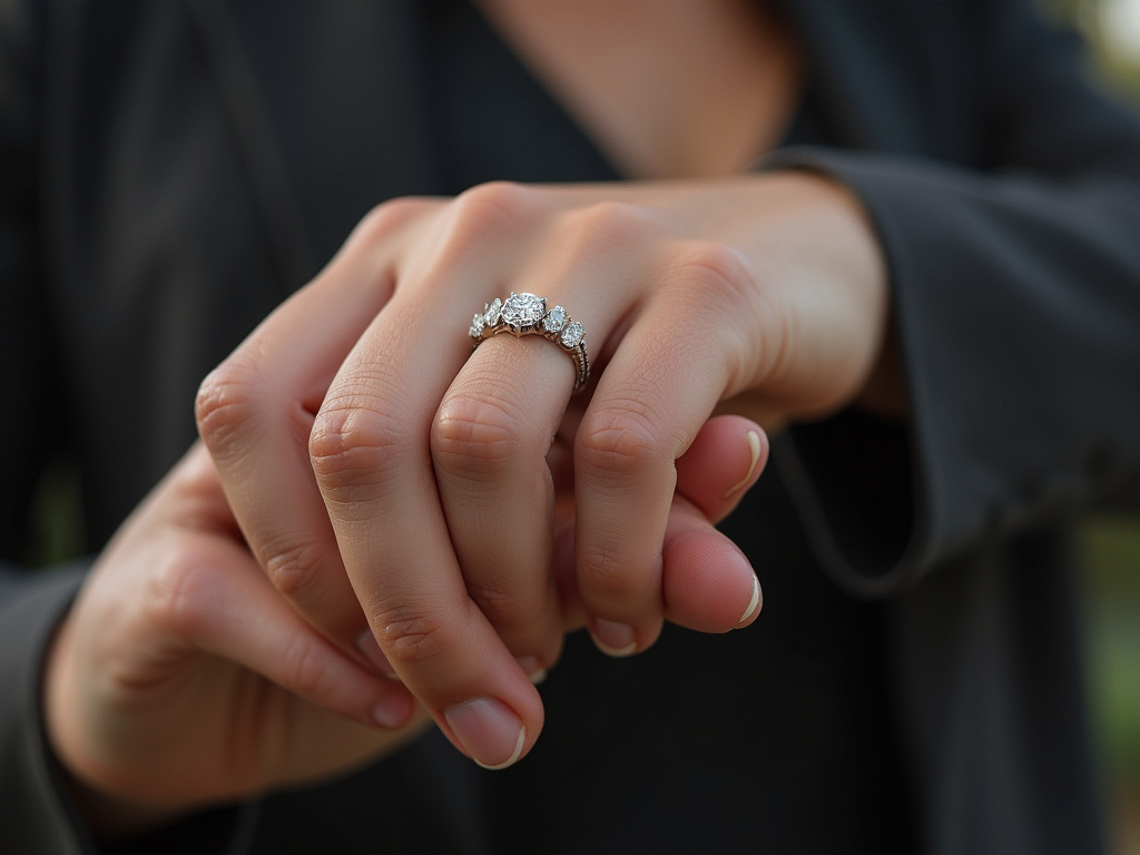 Ring on finger — women's wedding bands