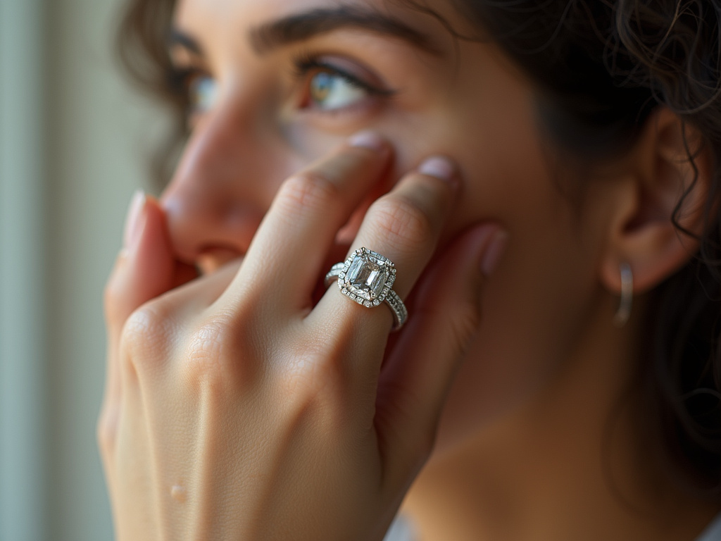 Ring on finger — women's wedding bands