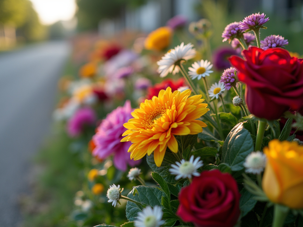 Roadside memorial flowers — los angeles fatal car accident lawyer