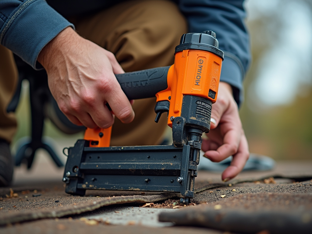 Roof nail gun — roofing dacula ga