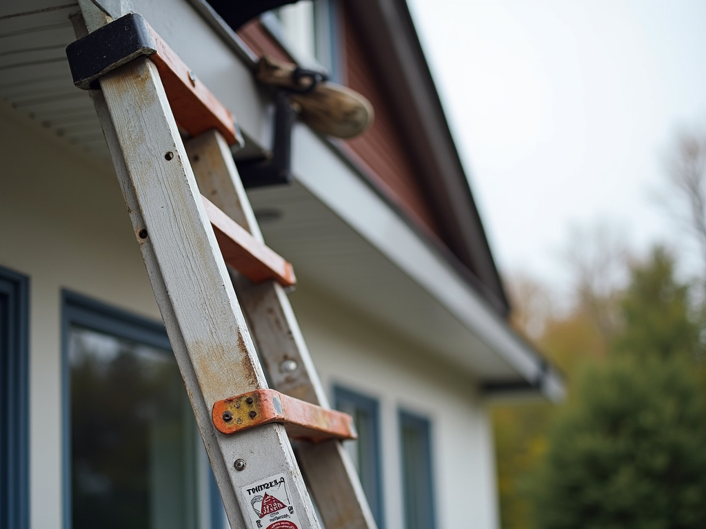 Roofing crew ladder — commercial roofing dacula ga