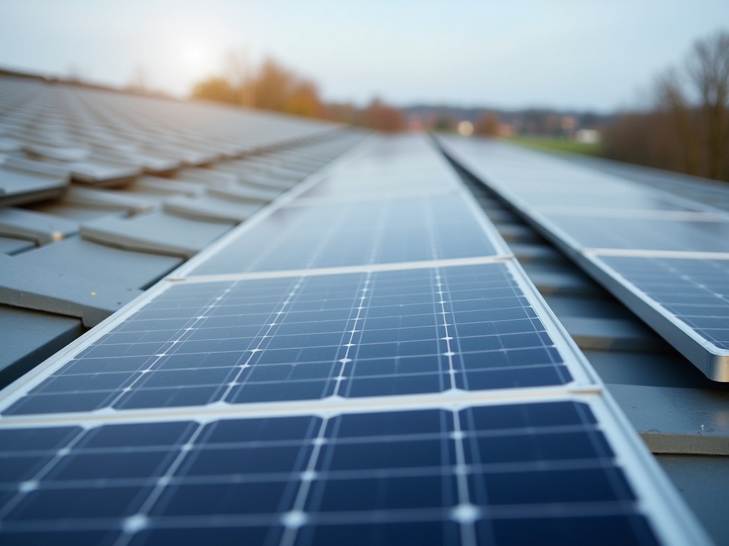 Rooftop solar battery — bus station solar lighting
