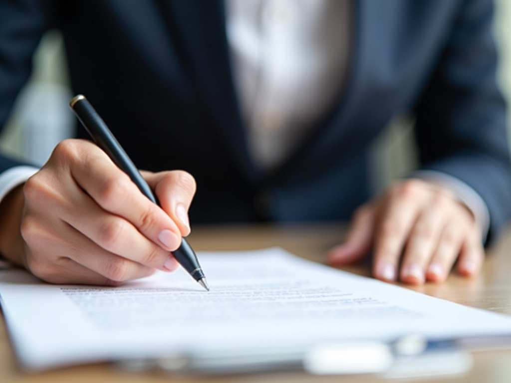 Signing a contract — car title loans Waco