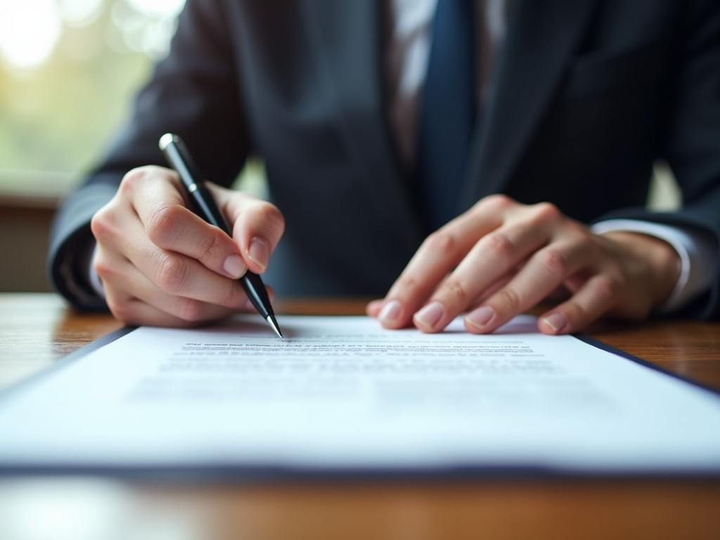 Signing a contract — car title loans Waco