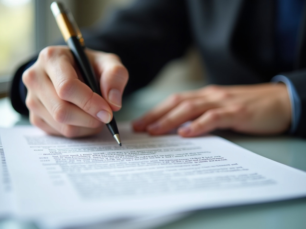 Signing a contract — car title loans Waco