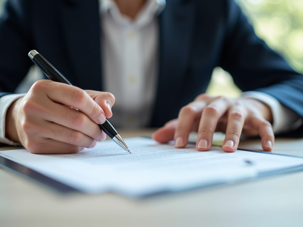 Signing a contract — car title loans Waco