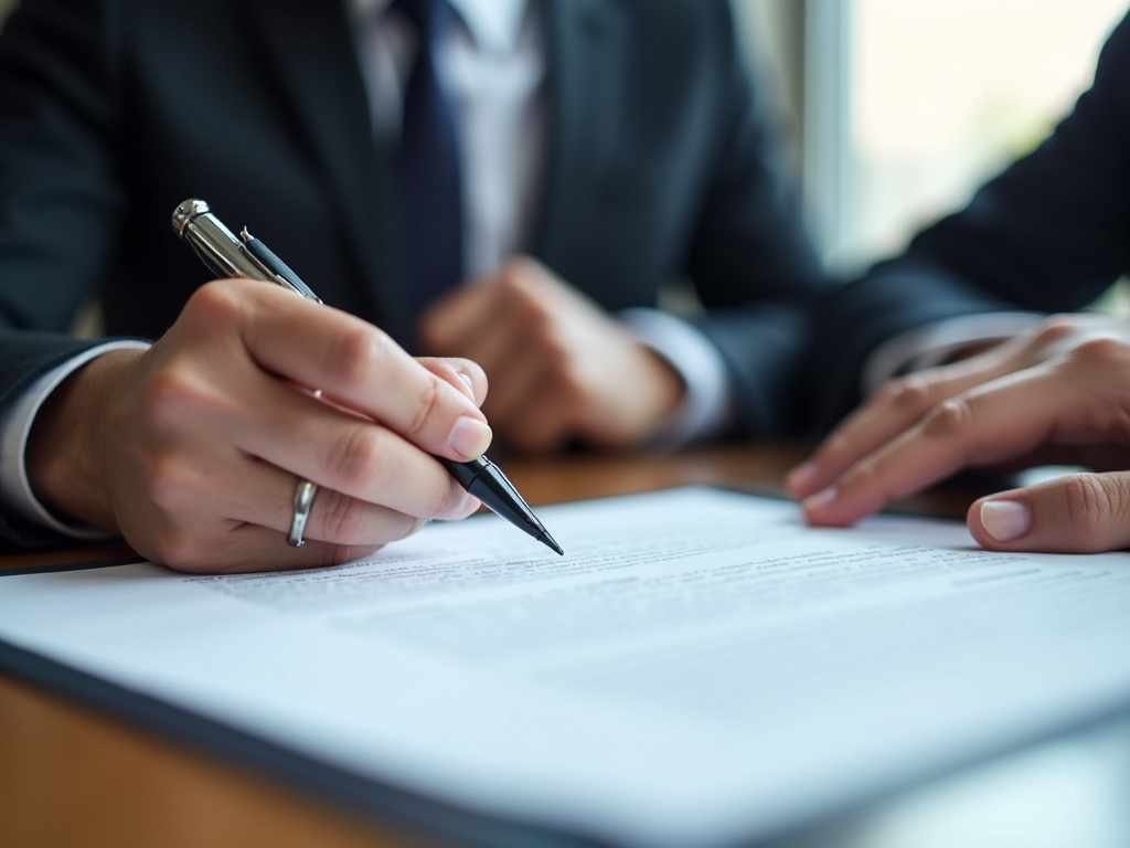 Signing a contract — car title loans Waco