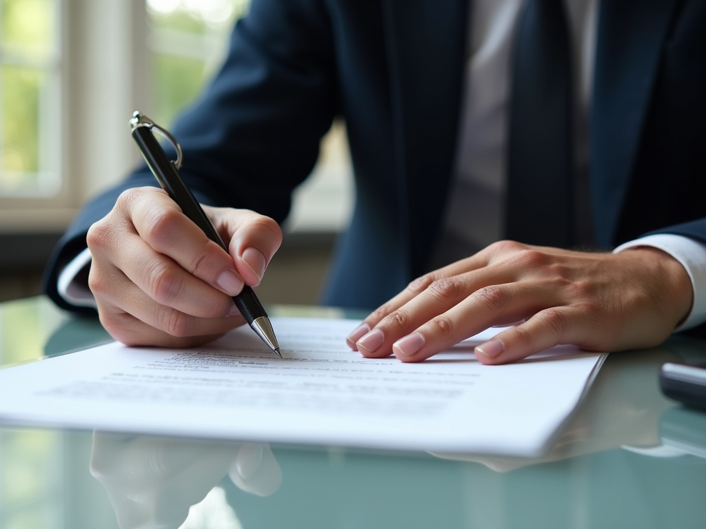 Signing a contract — car title loans Waco
