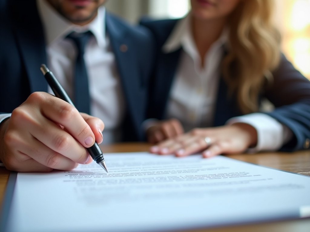 Signing a contract — car title loans Waco