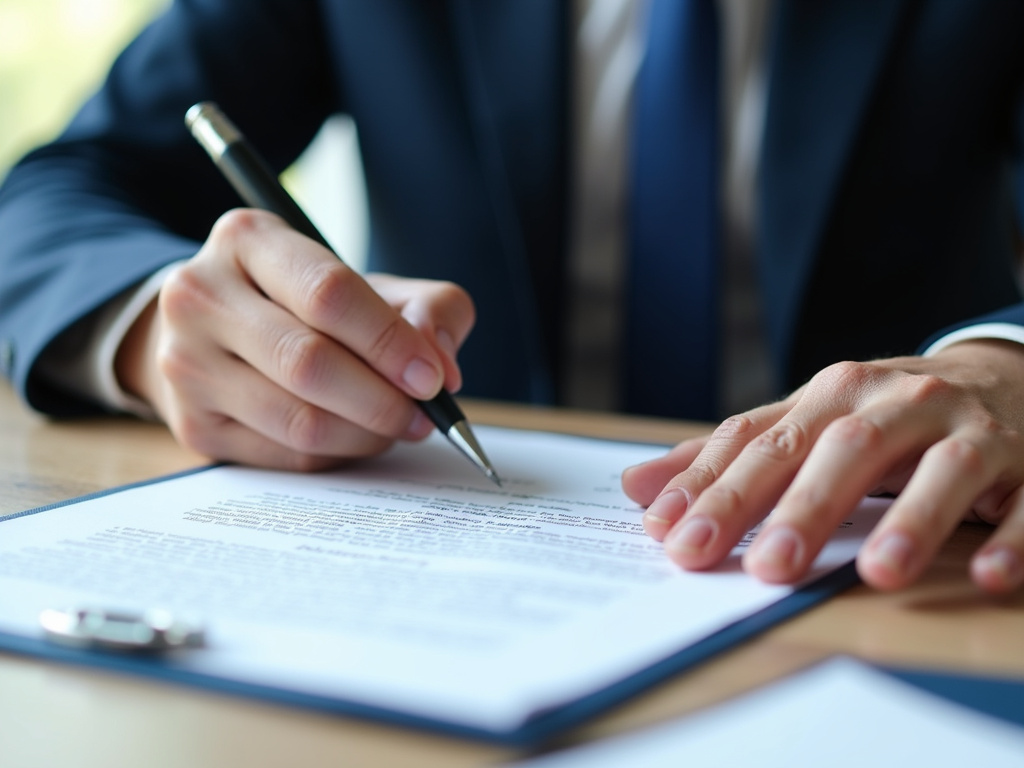 Signing a contract — car title loans Waco
