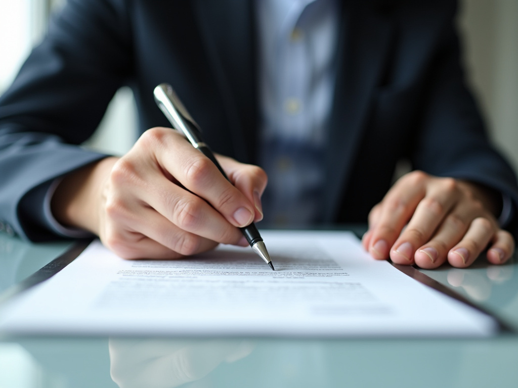 Signing a contract — motorcycle title loans Waco