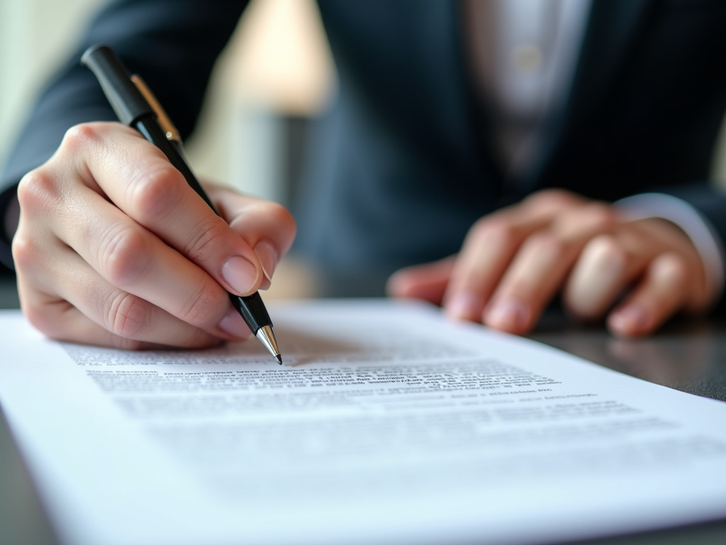 Signing a contract — motorcycle title loans Waco