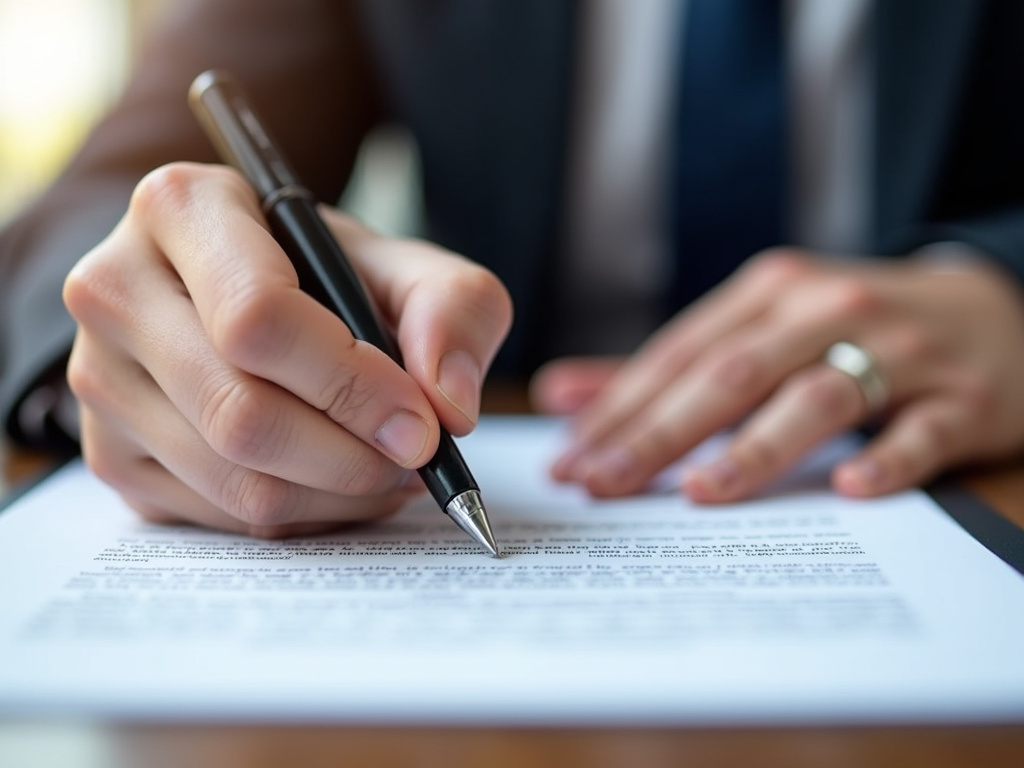 Signing a contract — motorcycle title loans Waco