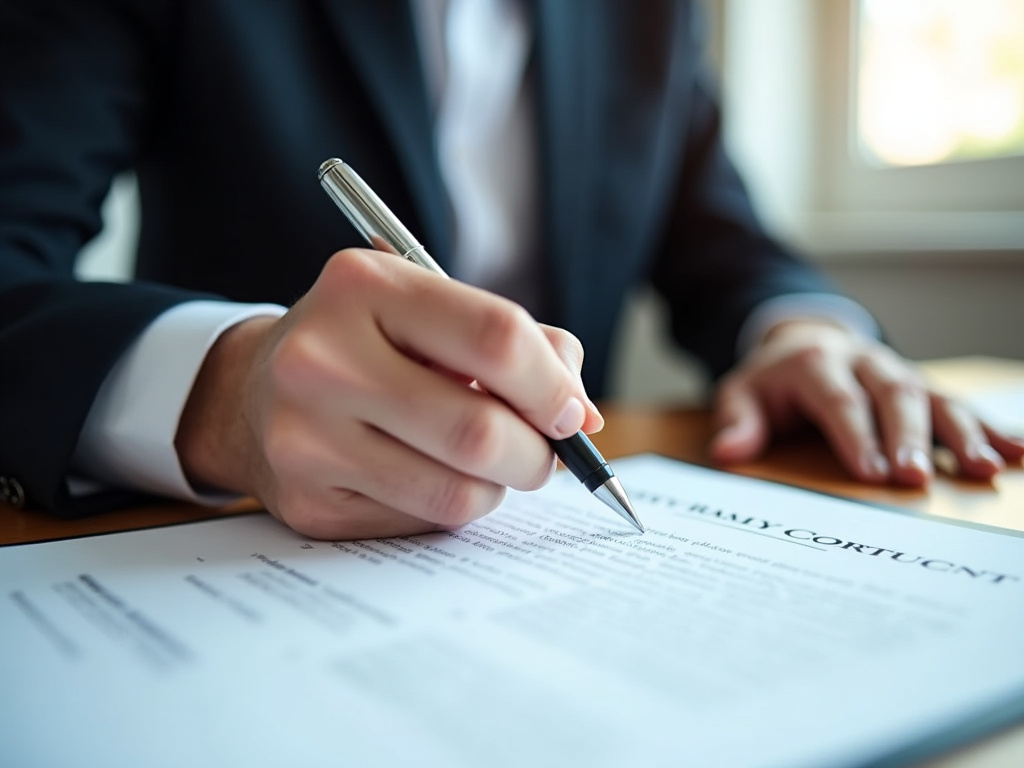 Signing a contract — suv title loans Waco