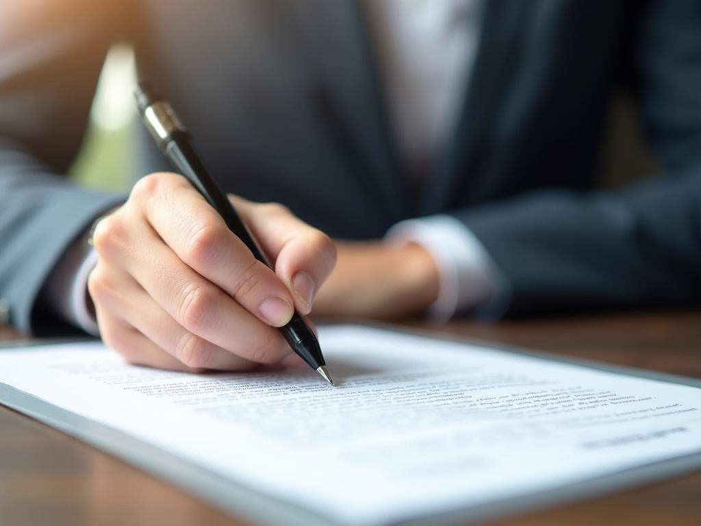 Signing a contract — suv title loans Waco
